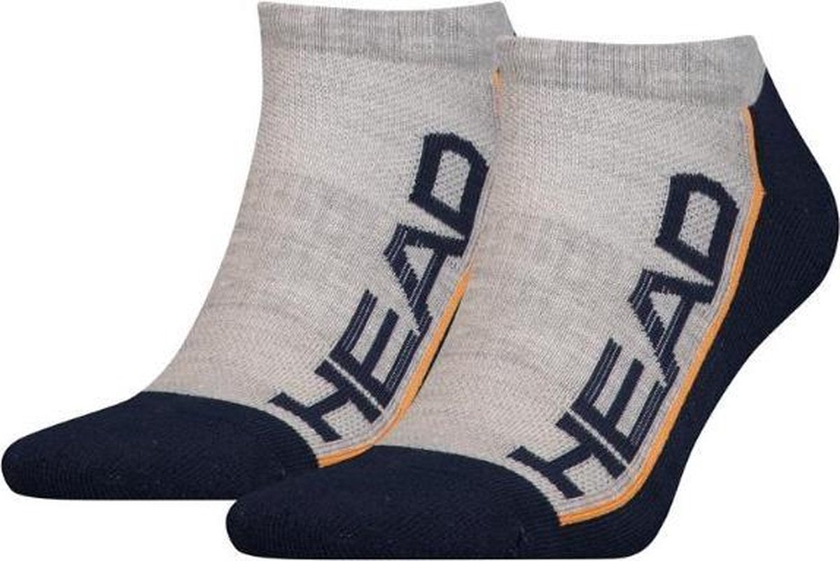Head - Heren - 2-Pack Performance Sneaker Sokken - Grijs - 39-42