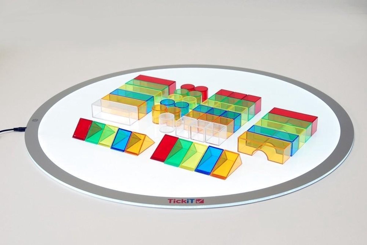 Transparante Gekleurde blokken - Set van 50