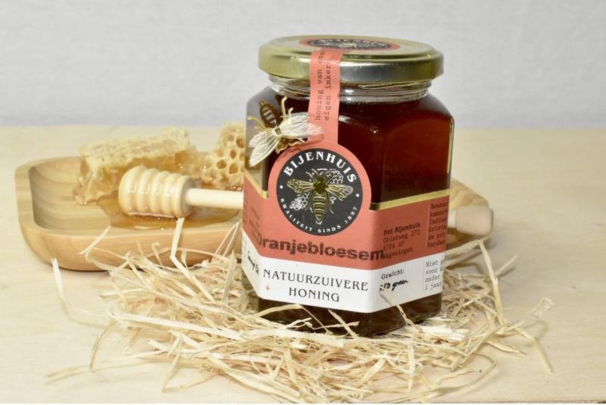 Het Bijenhuis Wageningen - Oranjebloesemhoning 350 gram
