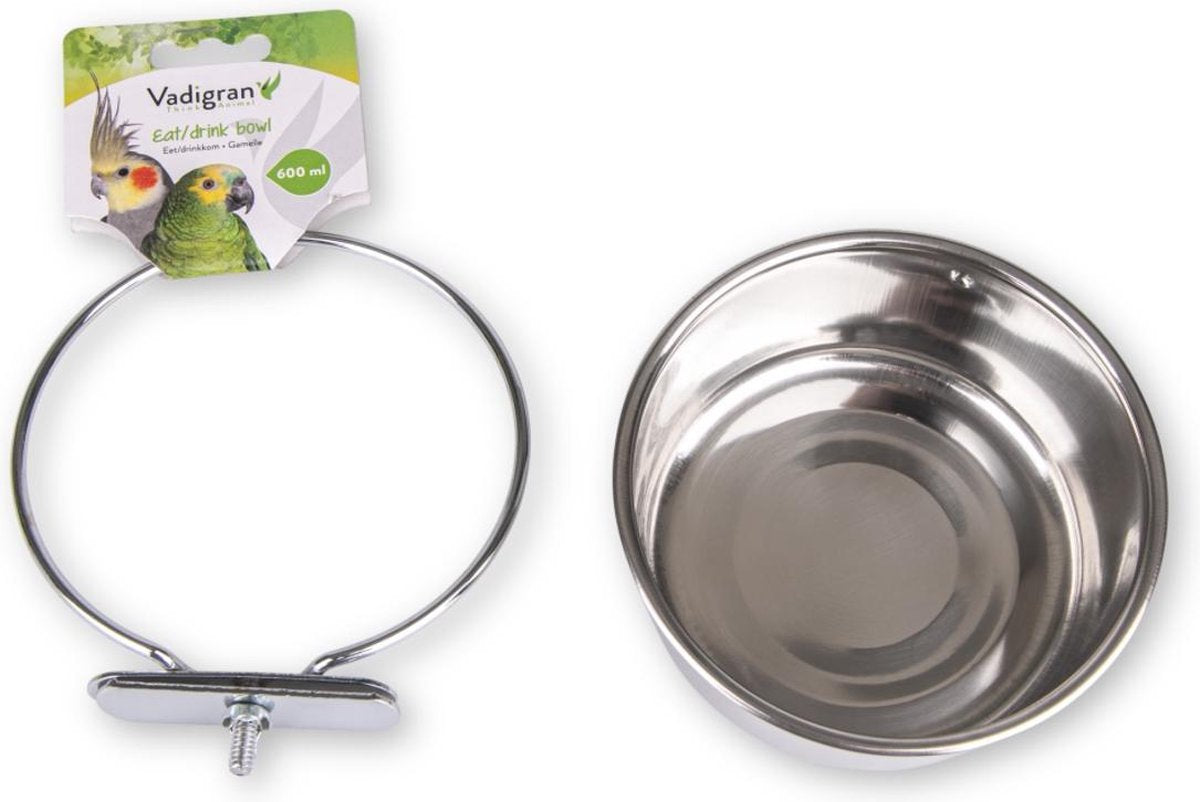 Dierenbenodigdheden Vadigran Eetpot Inox +1 Vijs 12Cm-0
