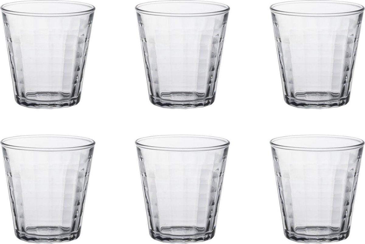 Duralex Prisme Waterglas 22 cl - Gehard glas - 6 stuks