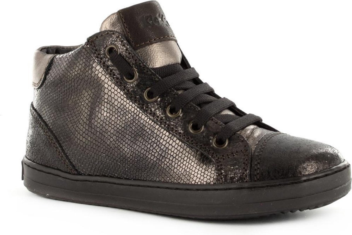 Kickers - Meisjes - Hoge Sneakers - Veters en Rits - Maat 38 - Bruin