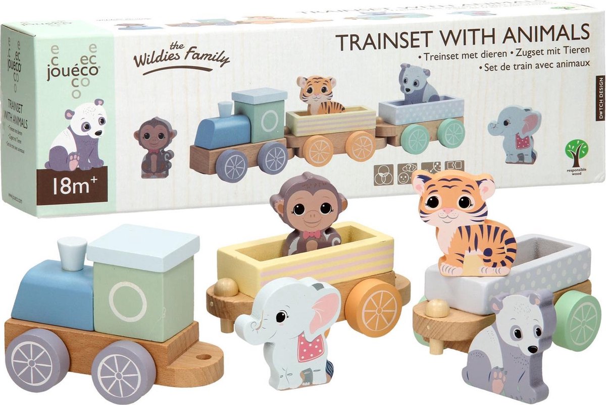 Treinset met dieren - Joueco