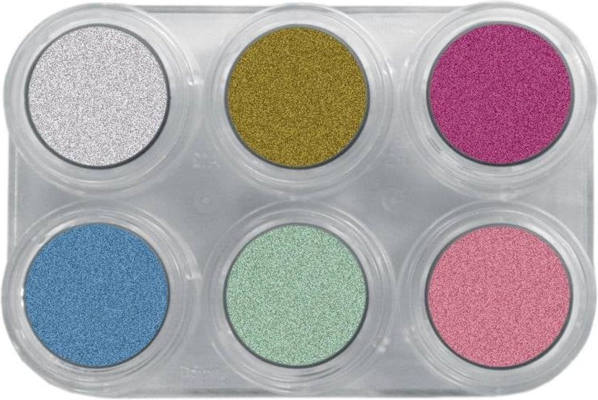 Grimas - Water make-up - Palet P - Parelmoer - 6x2