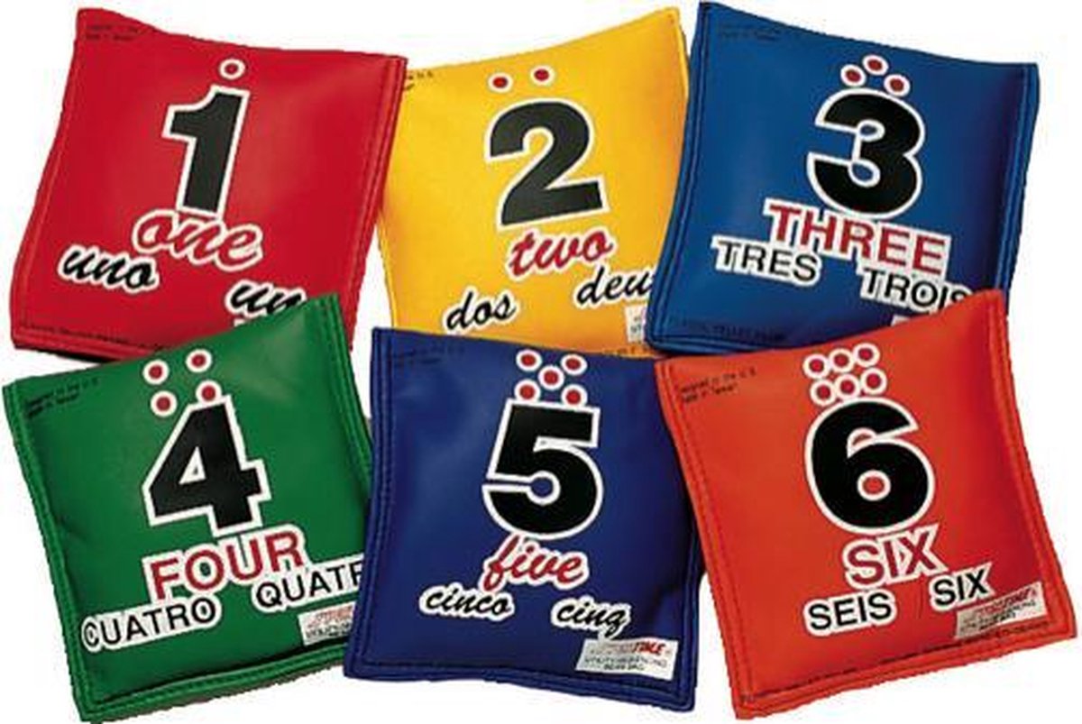Pittenzakjes cijfers 1 t/m 6 - diverse talen