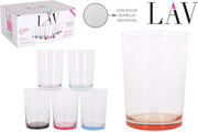 Set van 6 pastelkleurige longdrinkglazen - LAV - 52 cl