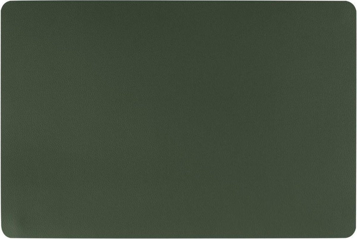 Atmosphera Placemat set van 4 - Groen - Lederlook - 45 x 30 cm - Onderleggers