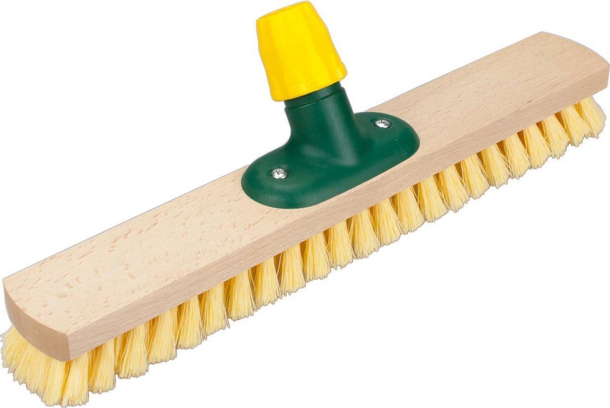 Houten schrobborstel/schrobber van hout met steelhouder 40 cm - Badkamer borstels