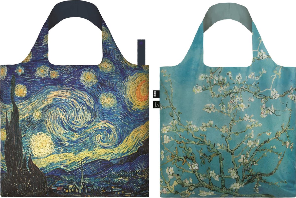 LOQI Museum Collection - Opvouwbare shopper vincent van gogh - Opvouwbare boodschappentas vincent van gogh 2X