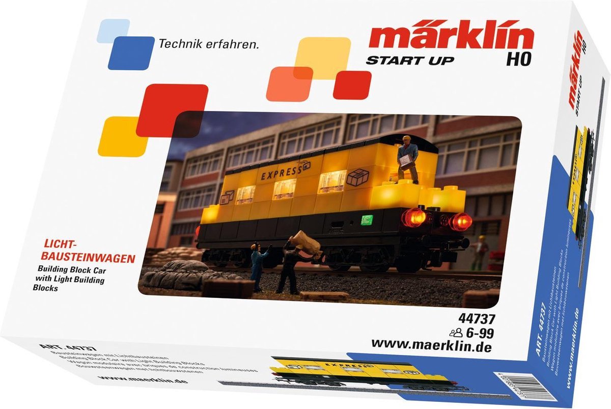 Marklin Postwagon Start Up Bouwsteentreinen 16 Cm H0 Geel
