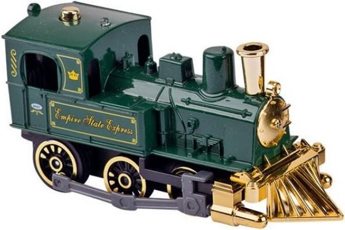 Sonic Metalen klassieke locomotief met geluid: 14 cm groen