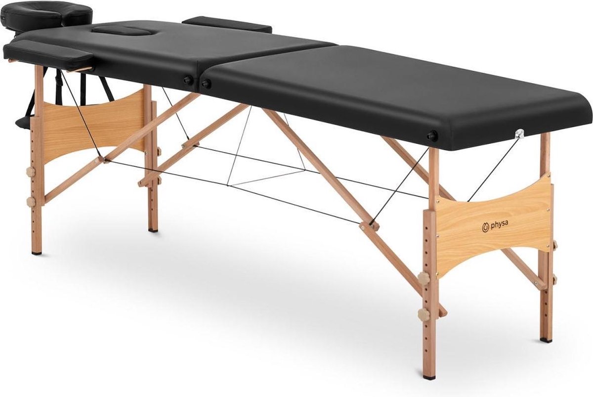 physa Massagetafel - behandeltafel - opvouwbaar - TOULOUSE BLACK - zwart