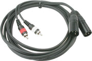 Hilec Audio Kabel RCA naar XLR - Tulp Kabel naar XLR Male Kabel - 1.5m
