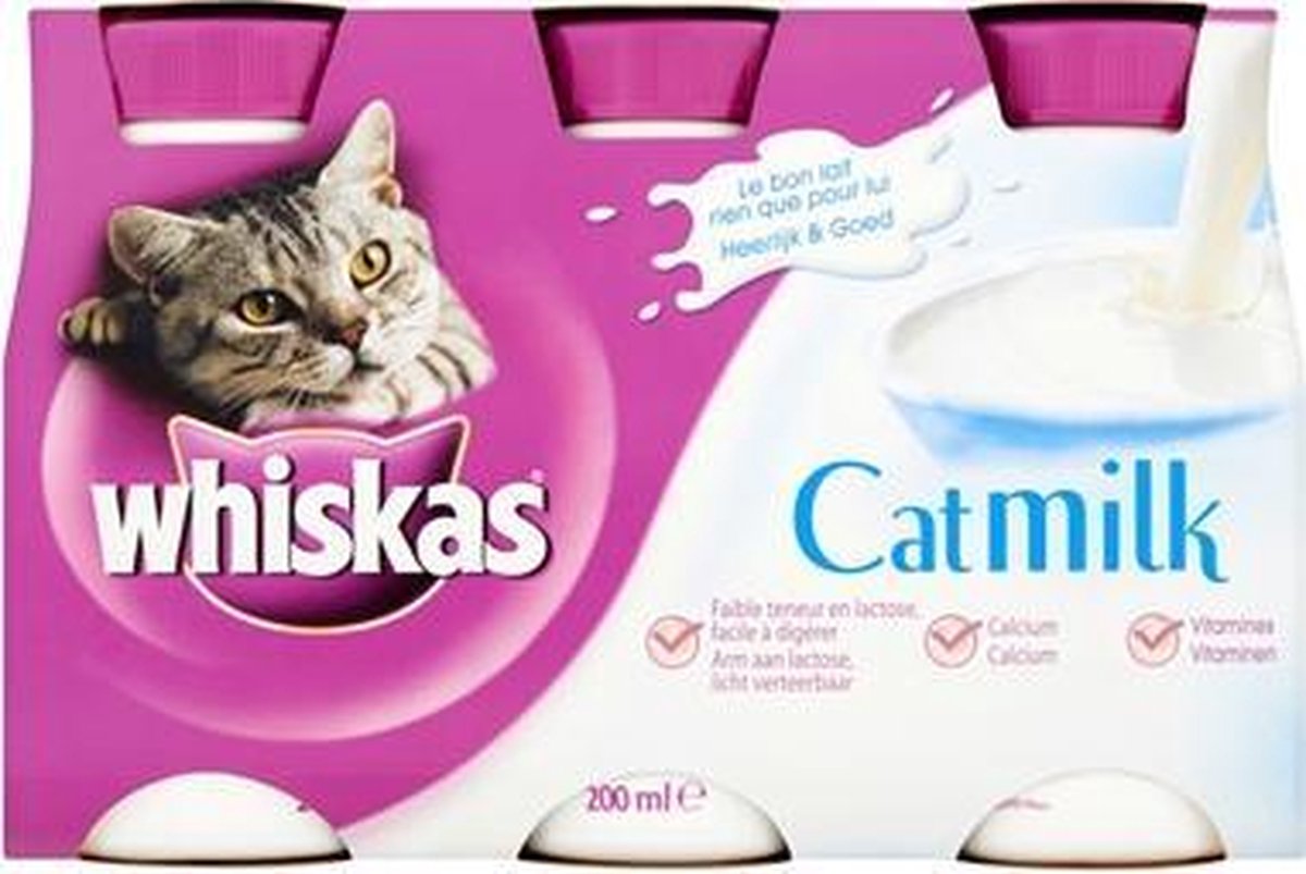 Whiskas catmilk flesje - 3x200 ml - 5 stuks