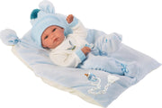 Llorens babypopje Bimba jongen met kussen en speen 35 cm