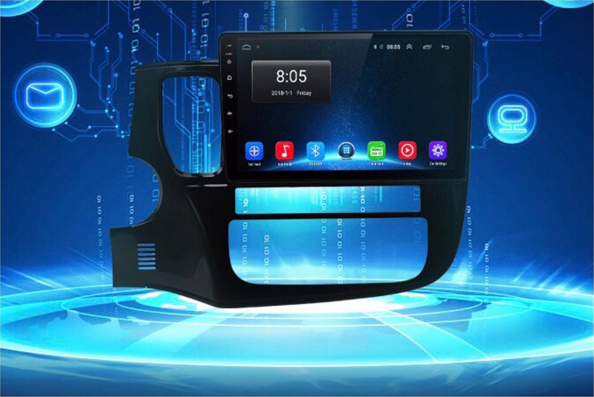 Mitsubishi Outlander 2012-2018 1+16GB Android 10 navigatie Bluetooth USB WiFi