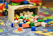 Houten blokken 3x3x3cm 100 delig  Kleur Handgemaakt