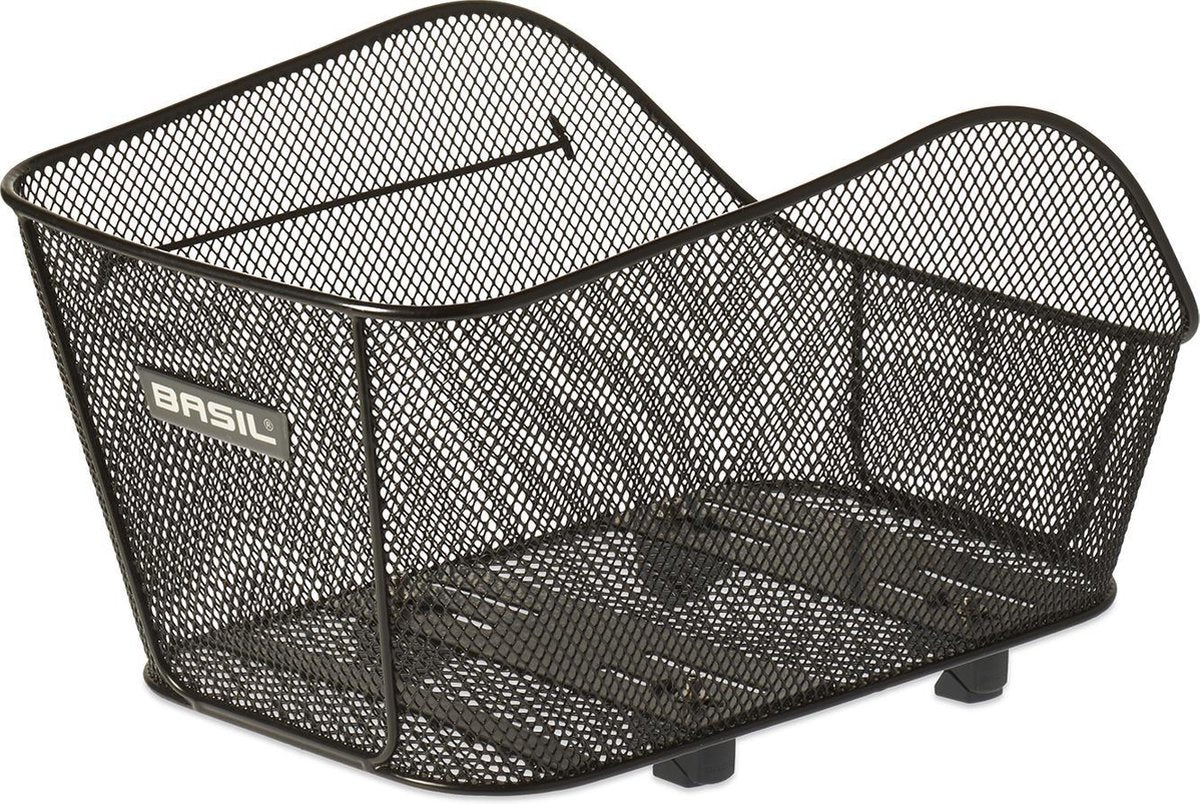 Basil Icon M Fietsmand - Achter - Staal - Zwart - Medium