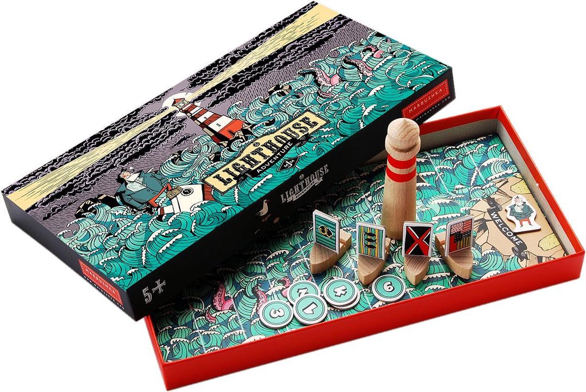 Ecologisch bordspel - [Marbushka] - Vuurtoren - kinder en familie gezelschapsspel - Fairtrade