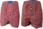 Embrator 2-stuks mannen Boxershorts geweven katoen bordeaux mix maat XL