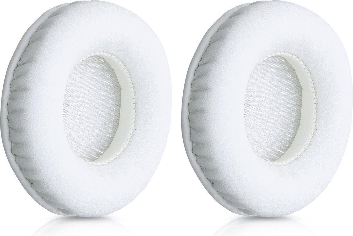 kwmobile 2x oorkussens voor AKG K518 /K518DJ /K81 /K518LE koptelefoons - imitatieleer - voor over-ear-koptelefoon - wit