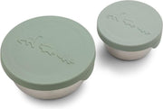 Silicone Snackboxen Fiby Snack Box 2-Set Dino Peppermint | Liewood