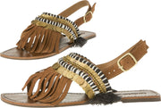 OndadeMar - Azteca Handgemaakte Leren - Sandalen - maat 39 - Bruin
