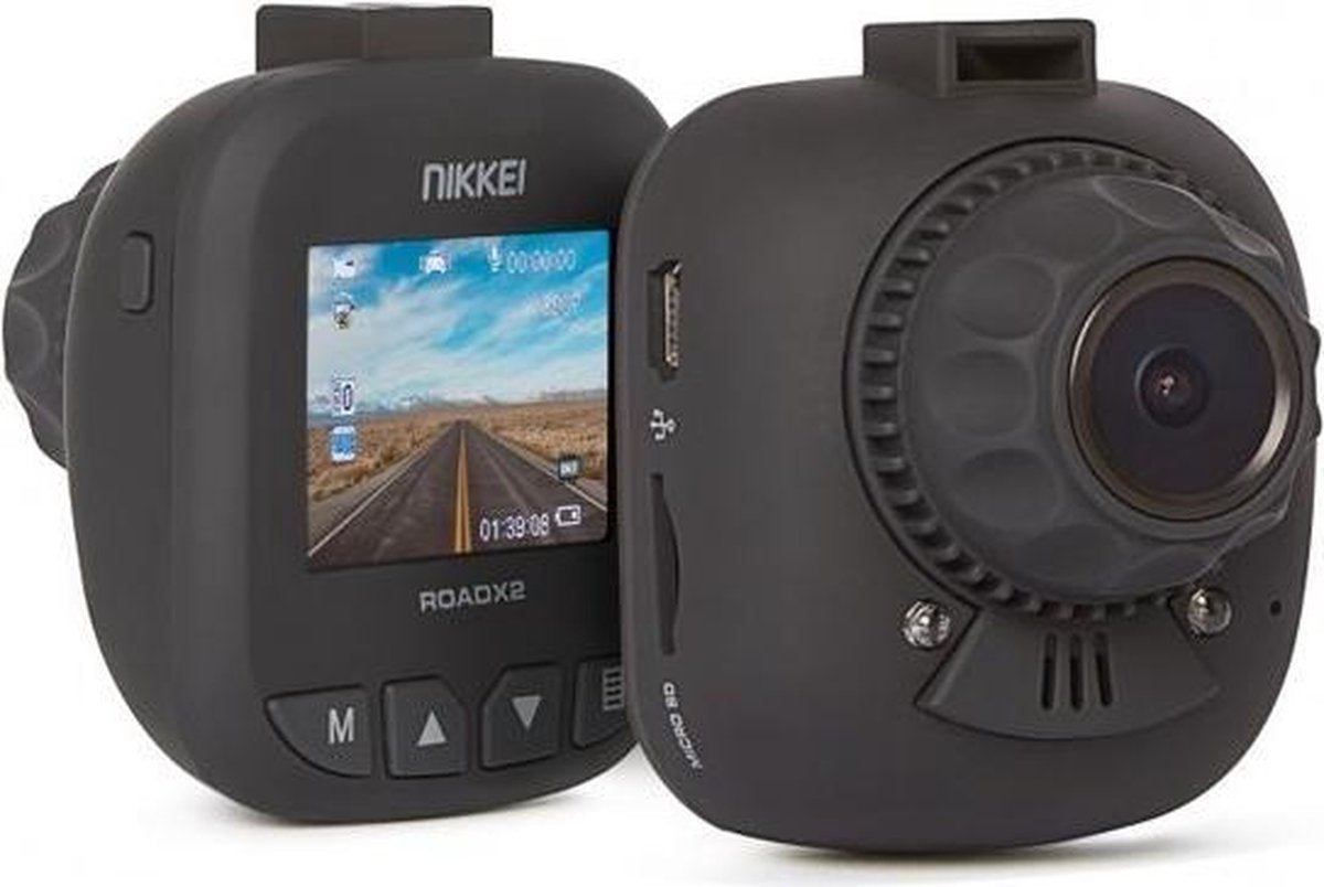 Nikkei RoadX2 - Full HD Dashcam voor Auto - met Bewegingssensor
