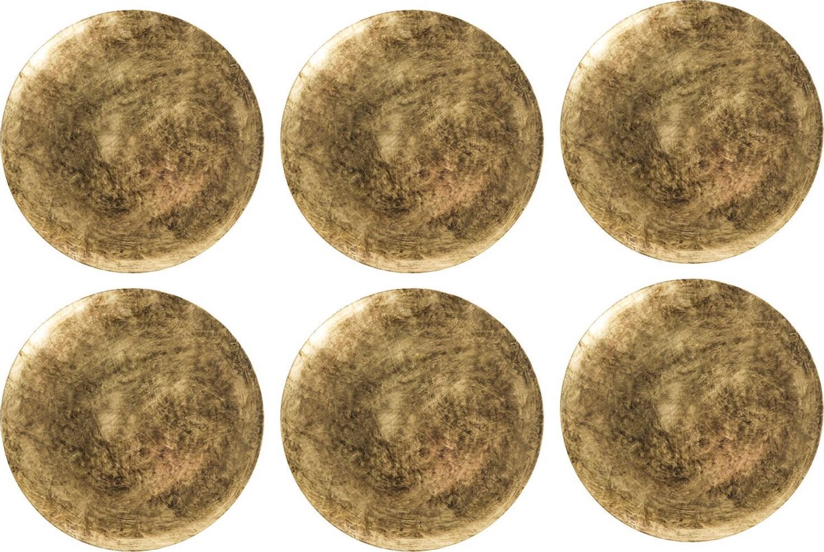 Onderbord Ø 33cm Goud - set 6 stuks