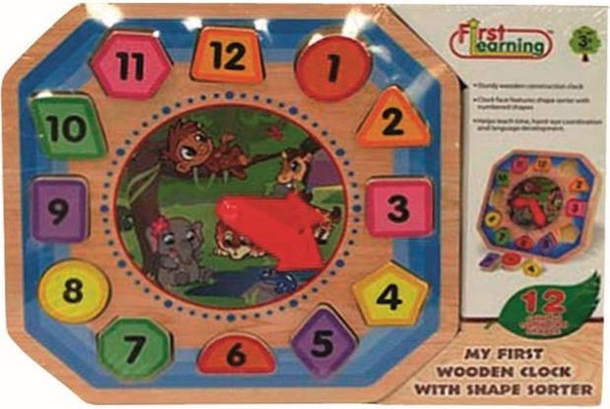 Houten Klok - Vormensorteerder