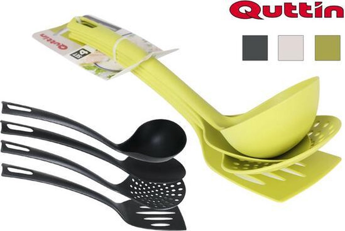 SET 4 UTENSIL NYLON QUTTIN AST KLEUREN