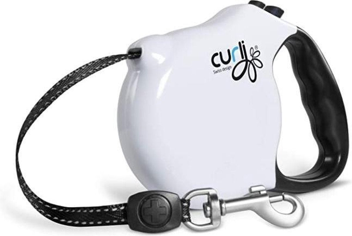 Curli Hondenriem Retractable Leash 5 Meter Abs Wit
