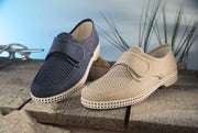 Luchtige schoenen met klittenband marineblauw maat 44