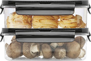 Lock&Lock Modular Vershoudbakjes | Bewaardozen voedsel | Lunchboxen – Set van 2 stuks – 910 ml – Helder Transparant