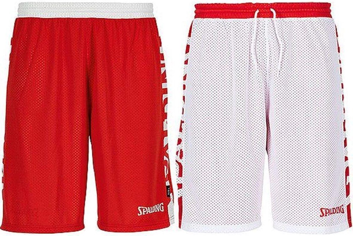 Spalding Essential 2.0 Reversible Short Kinderen - Rood / Wit | Maat: 140