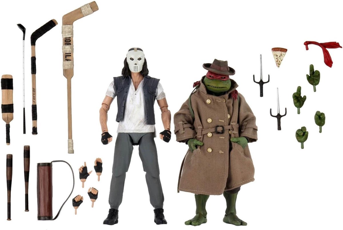 Casey Jones and Raphael in Disguise - Action Figures - TMNT 1990 Movie