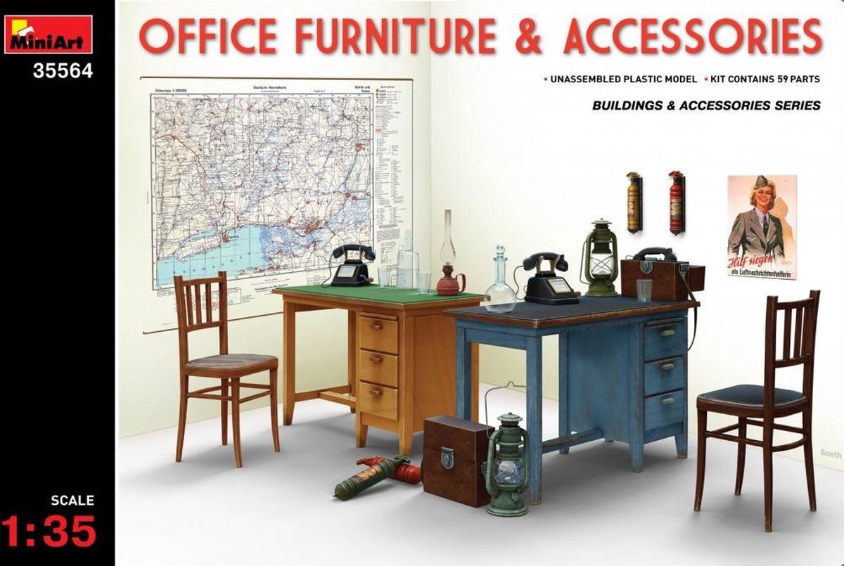 Miniart - Office Furniture & Accessories (Min35564)
