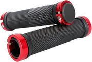 Fietshandvatten - Handvatten - Universeel - Fiets – Mountainbike – Professioneel - Grips - Extra Grip – Fietshandvaten -Handvaten - Handig te monteren - Anti-slip – Fietsen – Stuur – Bikegrips – Lock-on – Aanspanbaar – Rood