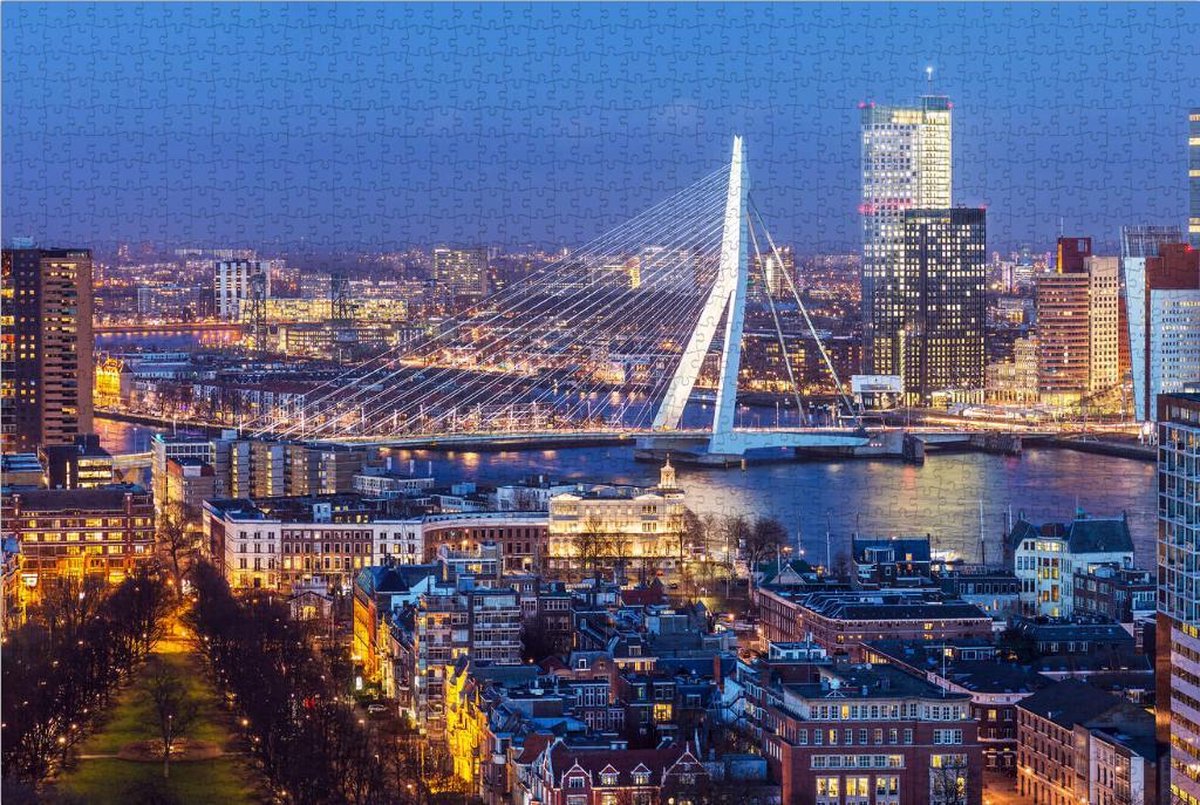 Erasmusbrug Rotterdam - Legpuzzel - Extra Moeilijke Puzzel 1500 stukjes