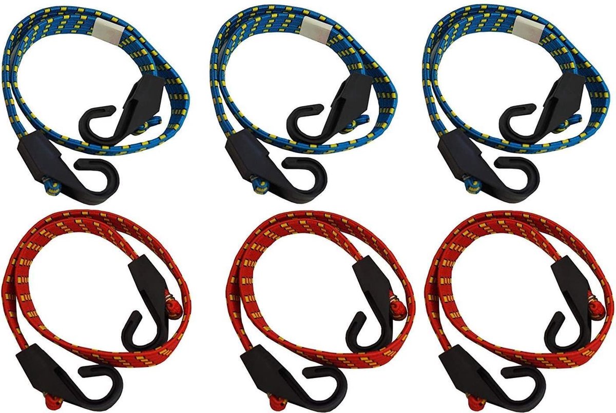 12 x bagagesnaren 66 cm tot 120 cm rekbaar