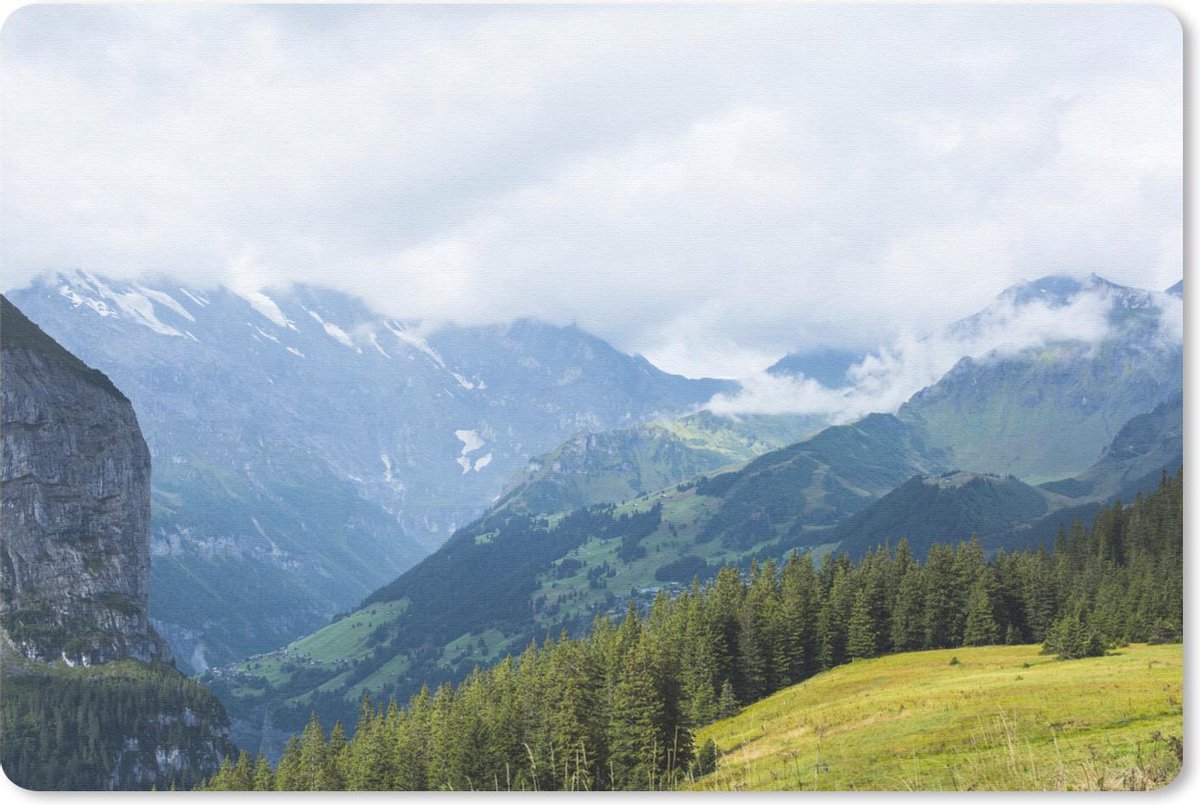 Bureau mat - Mist boven de Jungfraujoch - 60x40