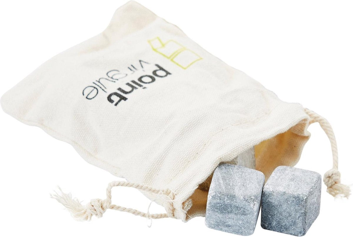 Point-Virgule Ijsblokjesvorm - Chill Stones - Set van 9 Stuks - Met Zakje