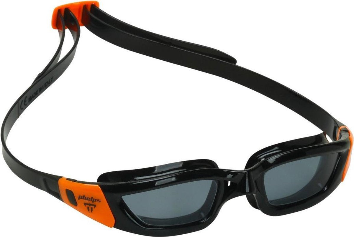 Phelps Tiburon Junior - Zwembril - Kinderen - Dark Lens - Zwart/Oranje