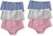 Little Label - hipster 6-pack - roze blauw grijs - maat: 98/104 - bio-katoen