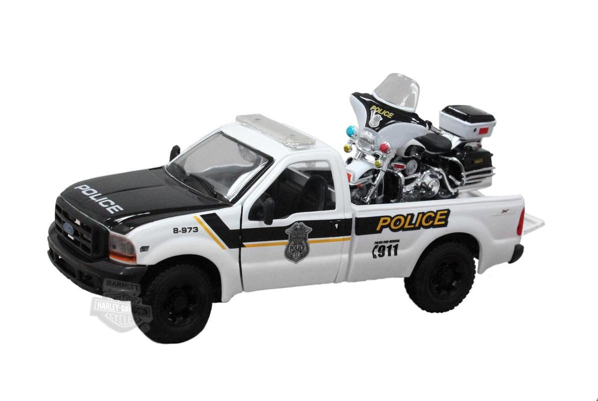 1999 Ford F-350 Super Duty Pick Up Maisto Harley Davidson Cycles