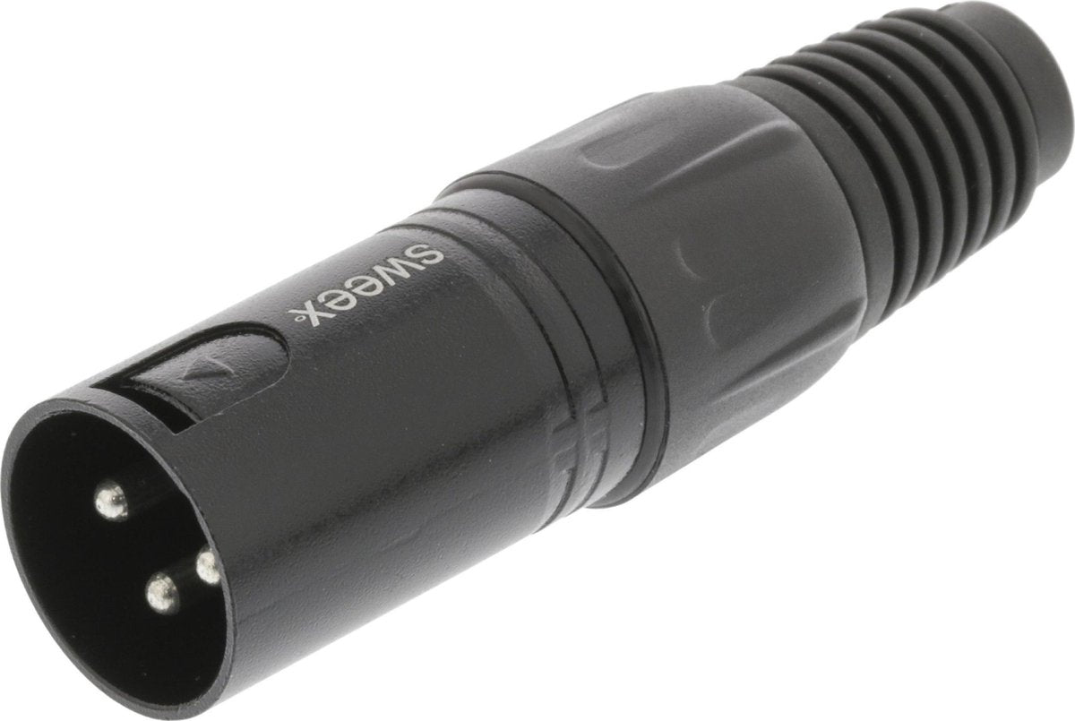 Connector XLR 3-Pin Male Nickel-Plated Black