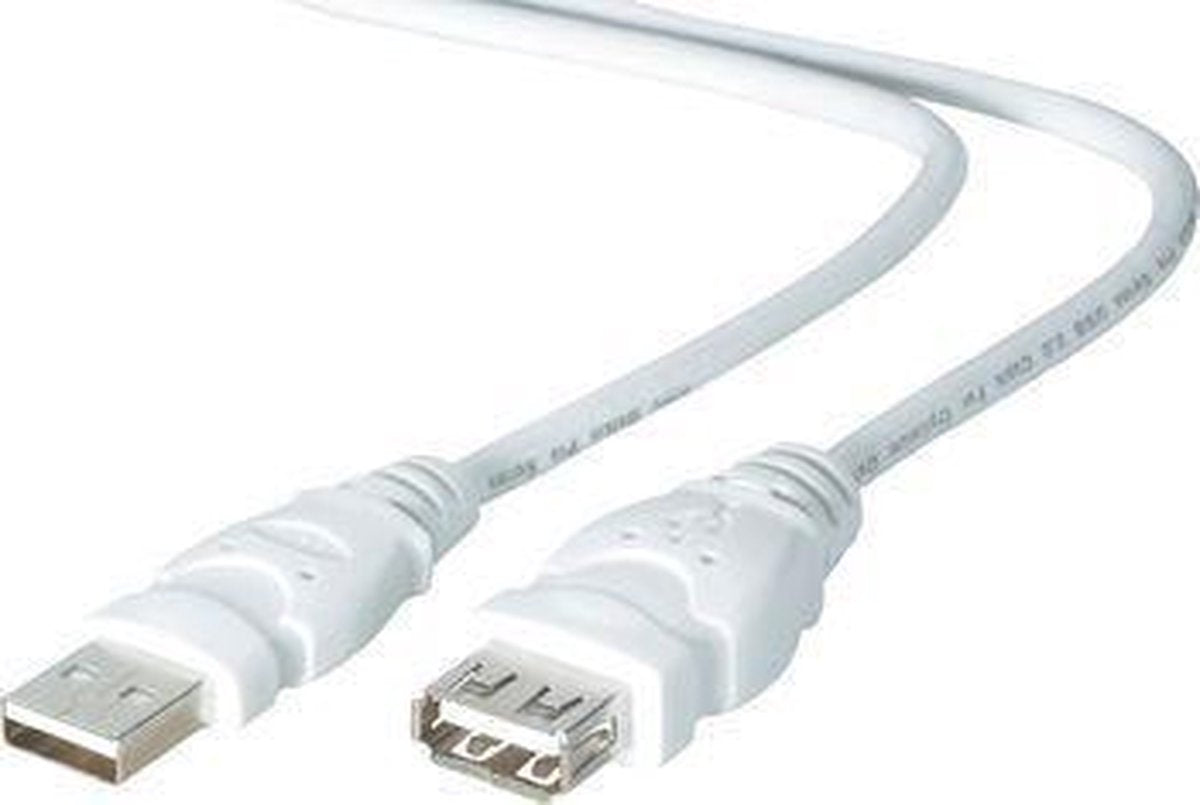 Belkin F3U153CP1.8MWHT 1.8m USB A USB A Mannelijk Vrouwelijk Wit USB-kabel