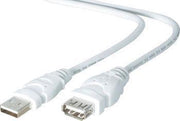 Belkin F3U153CP1.8MWHT 1.8m USB A USB A Mannelijk Vrouwelijk Wit USB-kabel