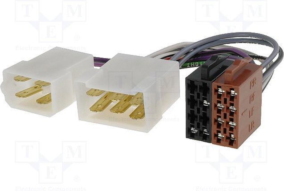 ISO aansluitkabel FIAT (31.2x16.1mm) en (28.2x16.5mm)