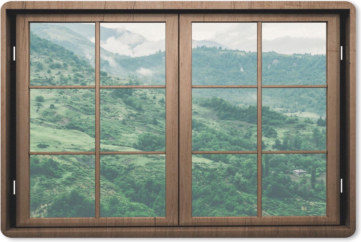 Bureau mat - Doorkijk - Bomen - Natuur - 60x40